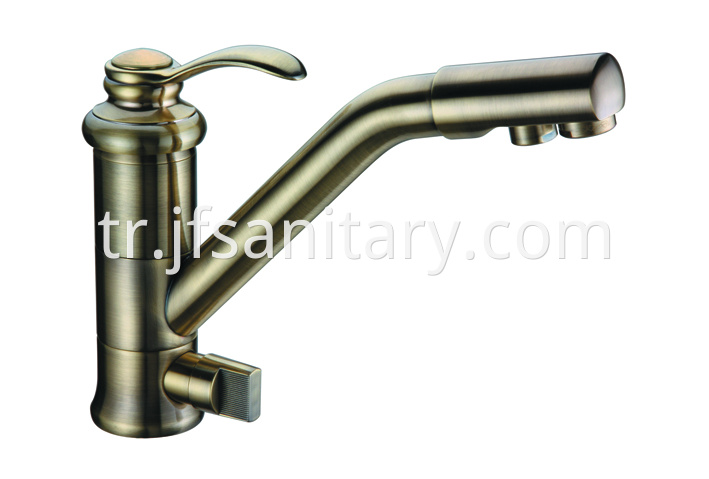 2 In 1 Bronze Kitchen Faucets With Water Filter